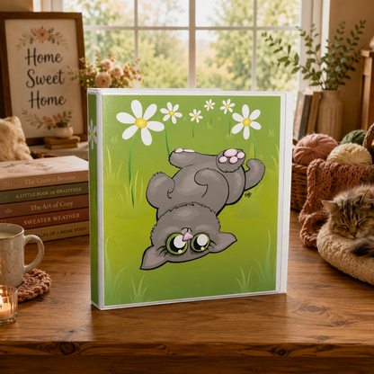 Cuddly Kitten 3-Ring Binder - Cute Cartoon Cat School Binder - Home Sweet Home Cartoon Art Binder