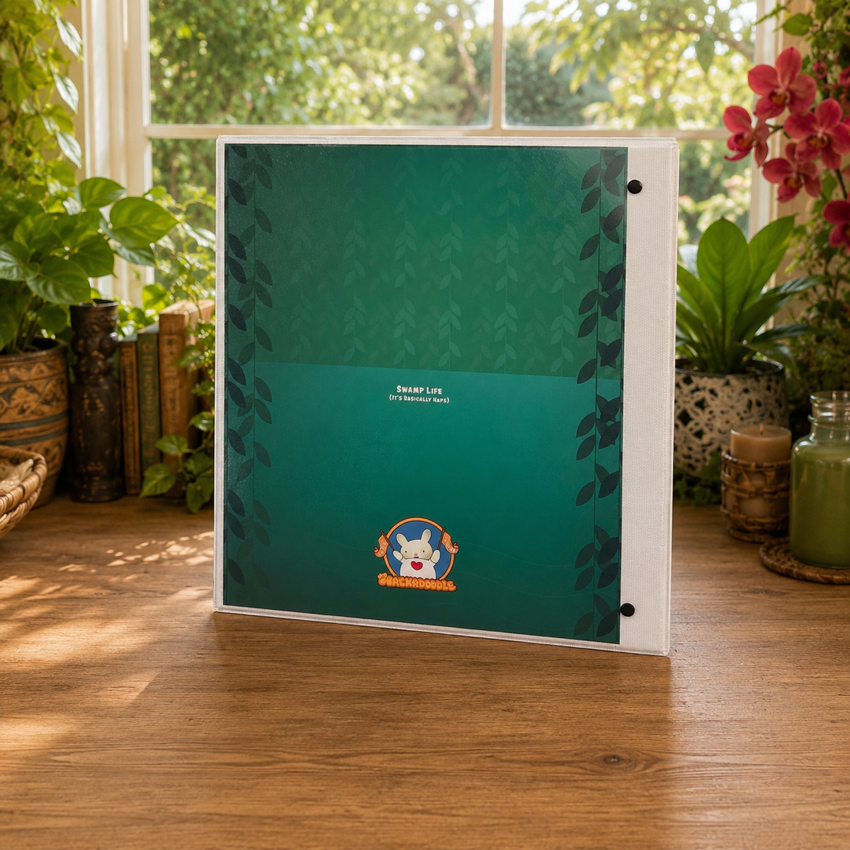 Frog on a Lilypad 3-Ring Binder – Cute Jungle Swamp School Binder