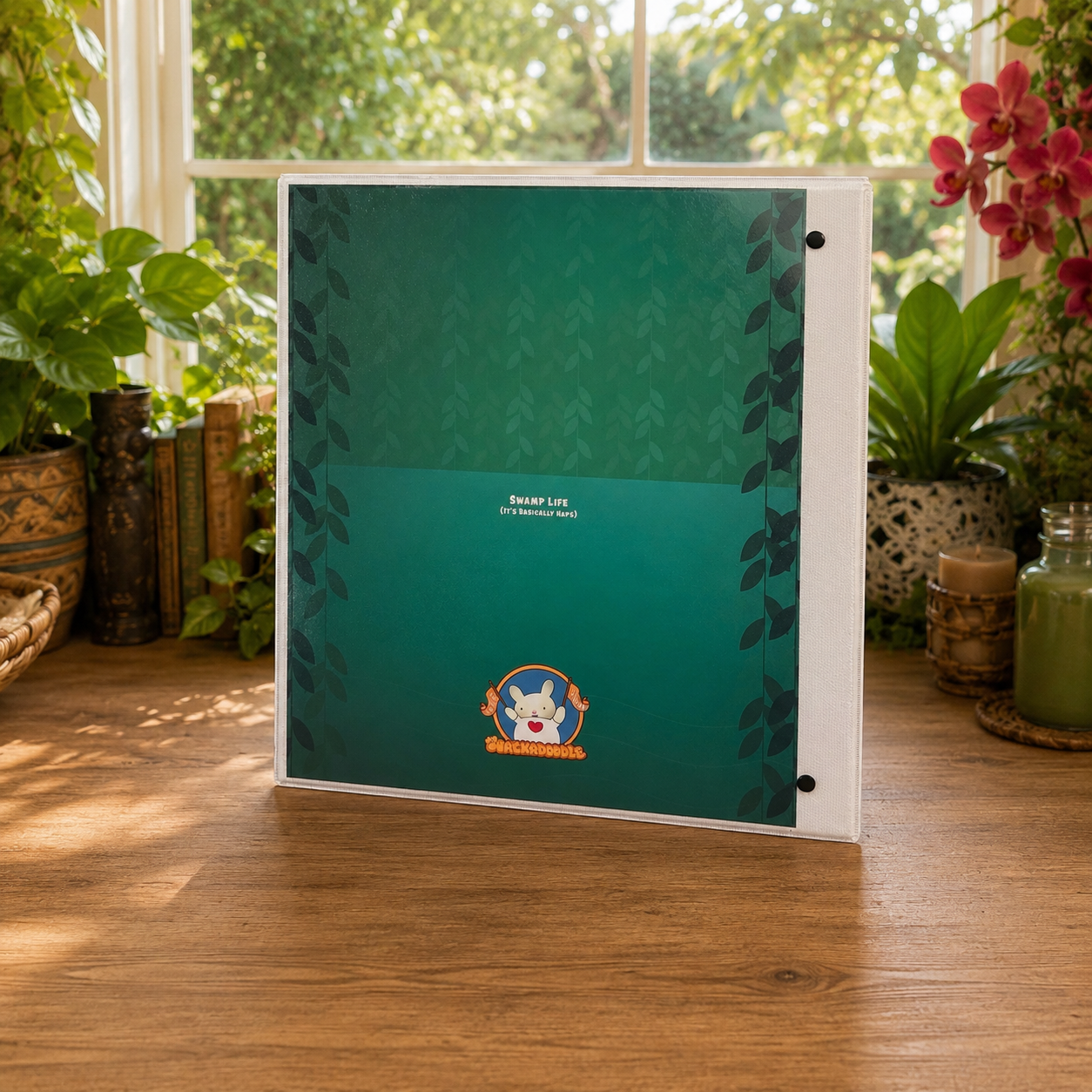 Frog on a Lilypad 3-Ring Binder – Cute Jungle Swamp School Binder