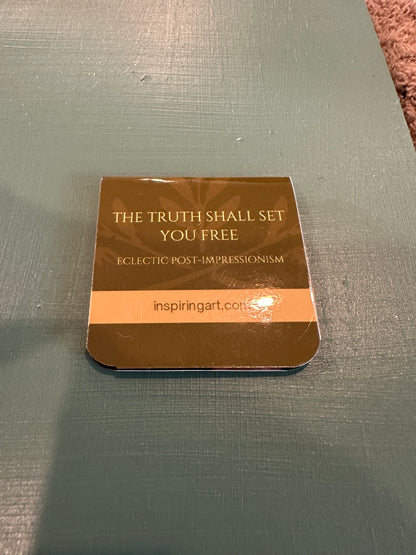 MAGNETIC BOOKMARK: 'The Truth Shall Set You Free' Fine Art Painting