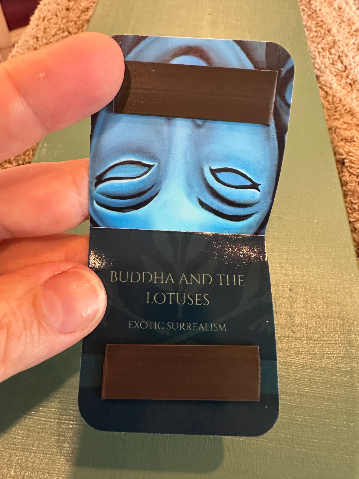 MAGNETIC BOOKMARK: 'Buddha and the Lotuses' Fine Art Painting
