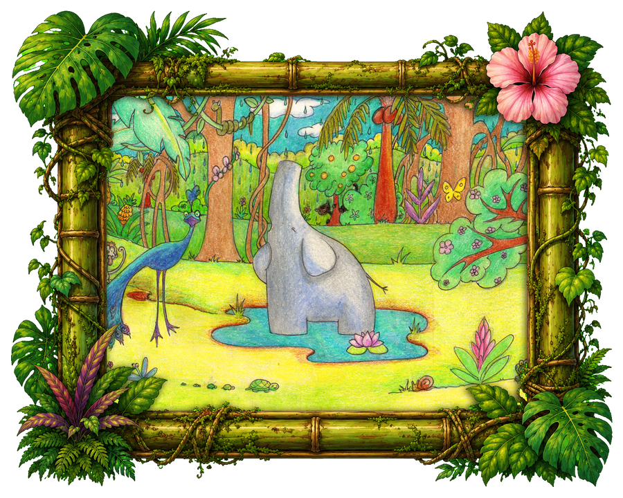 Elephant Singing in the Jungle Rain