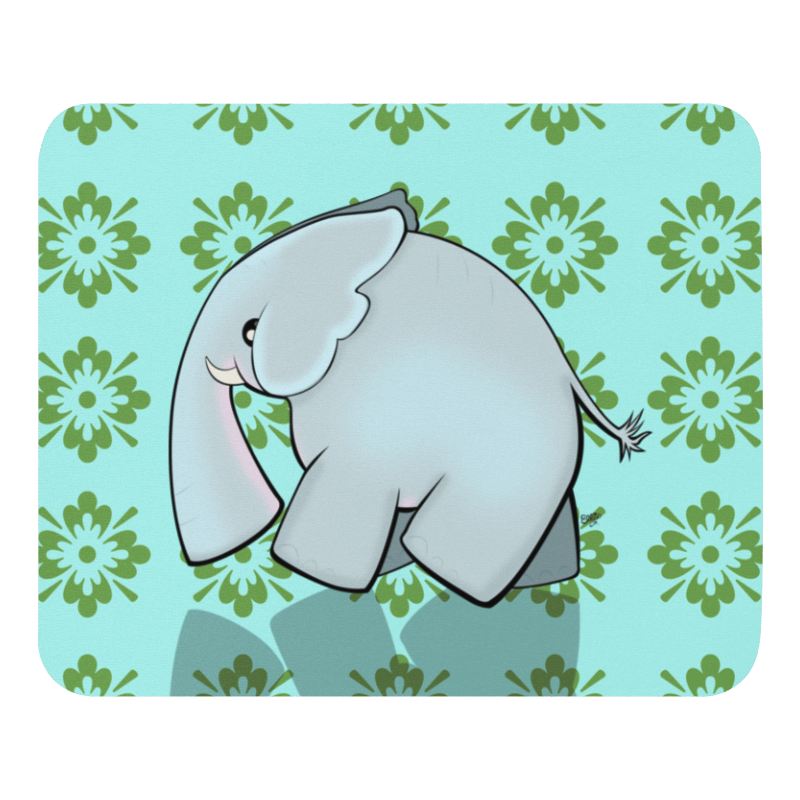 Baby Elephant Goes for a Walk mouse pad from the African Savanna Collection