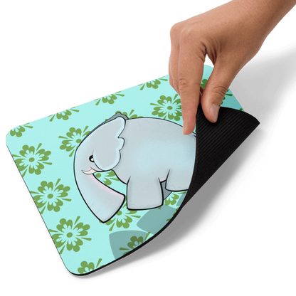 Baby Elephant Goes for a Walk | Mousepad | African Savanna Collection