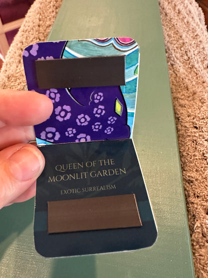 MAGNETIC BOOKMARK: 'Queen of the Moonlit Garden' Fine Art Painting