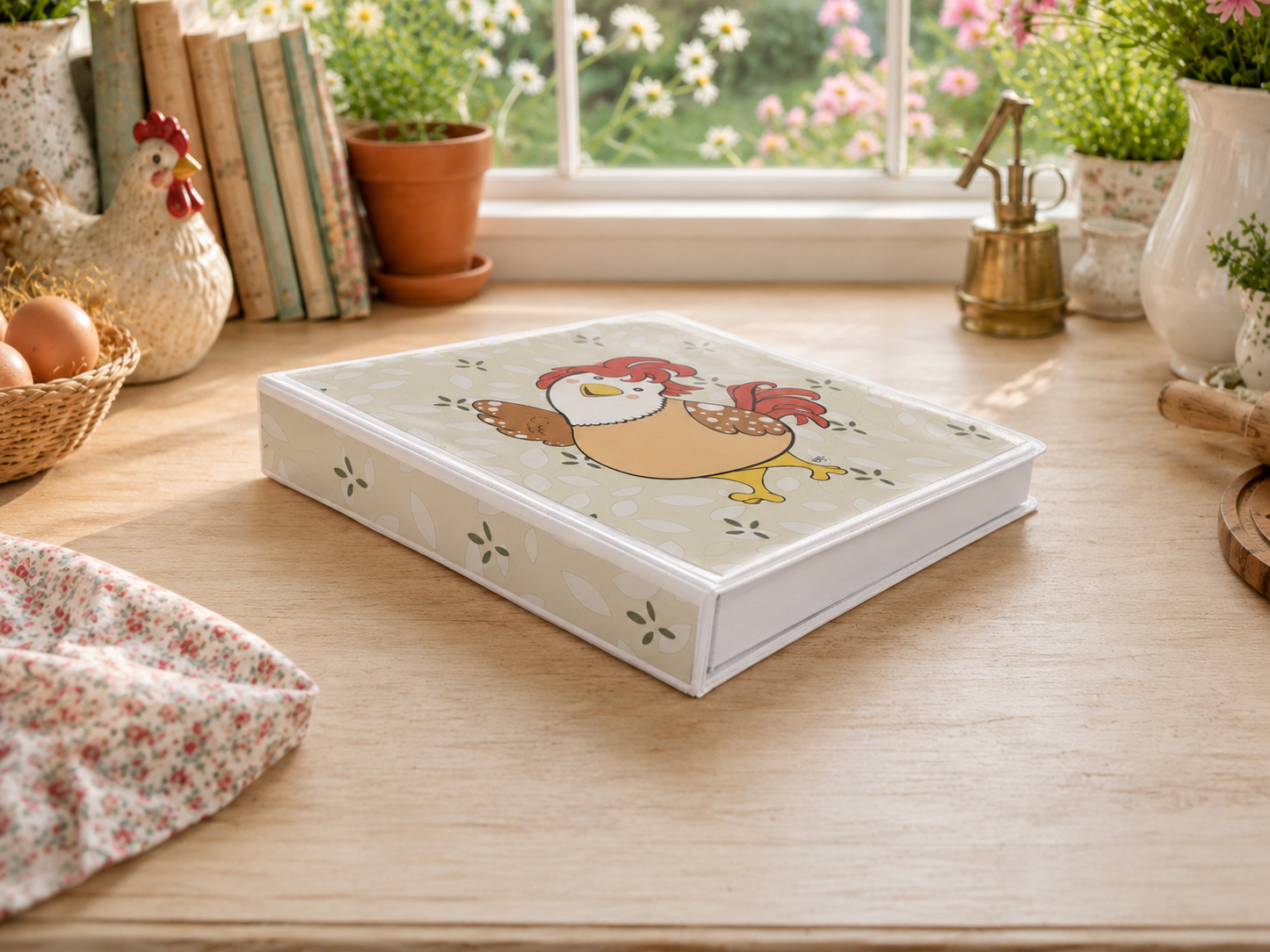 Friendly Chicken 3-Ring Binder – Cute Farmhouse School Binder