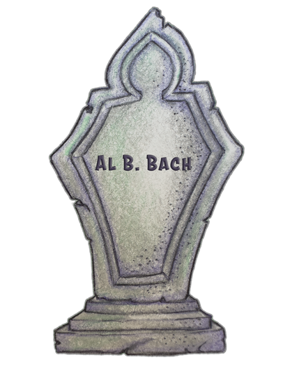 STICKER PACK: Haunted Graveyard Ghosts and Tombstones of Barry M. Deep and Al B. Bach | 4-Pack