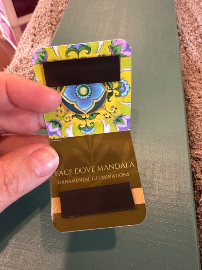 MAGNETIC BOOKMARK: 'Peace Dove Mandala' Fine Art Painting