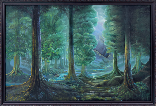 'Forest Beneath the Mountains' Fine Art Painting