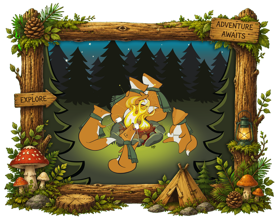 Fox Family Camping Trip