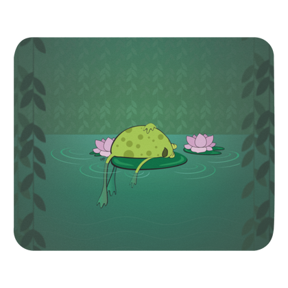 Frog on a Lily Pad mouse pad from the Jungle Swamp Collection
