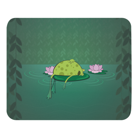 Frog on a Lily Pad mouse pad from the Jungle Swamp Collection