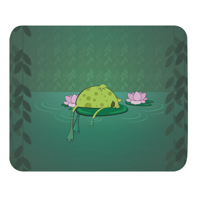 Frog on a Lily Pad mouse pad from the Jungle Swamp Collection