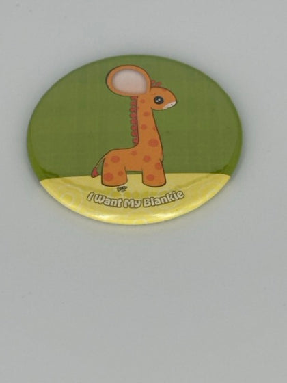 Baby Giraffe Round Refrigerator Magnet | Cute Cartoon Character Magnet | 2.25 Inch Fridge Magnet