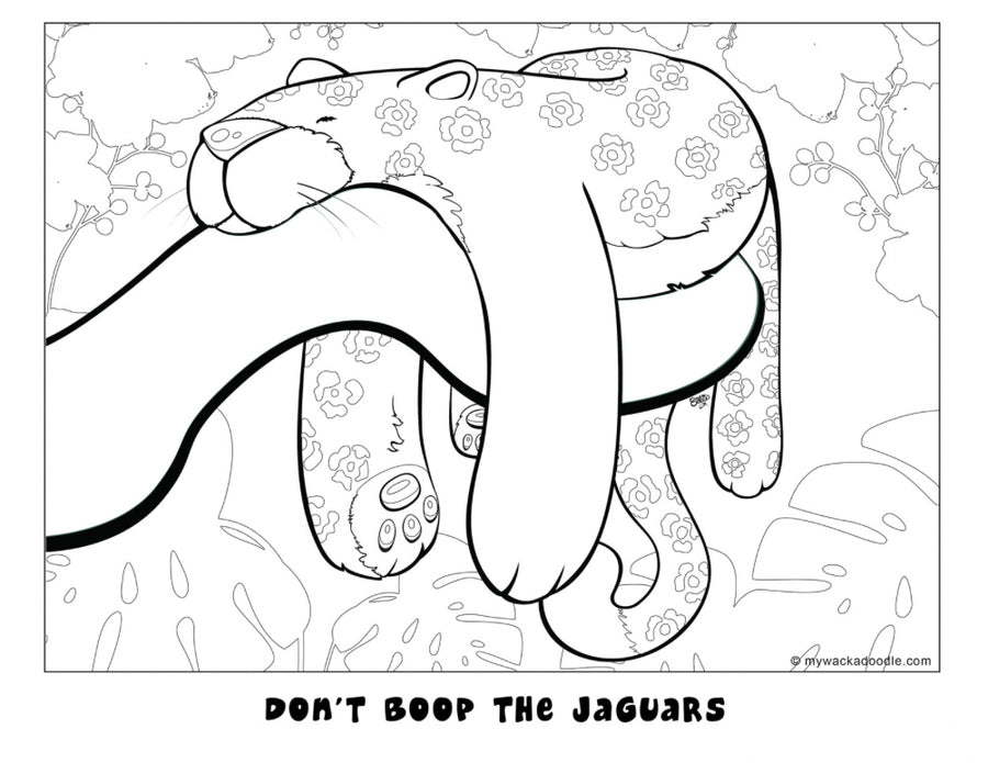 FREE Jaguar Coloring Page (Digital Download)