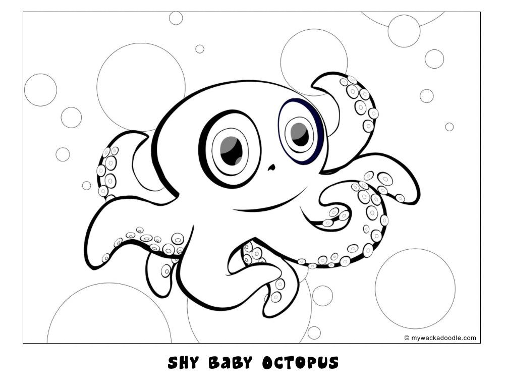 FREE Baby Octopus Coloring Page (Digital Download)