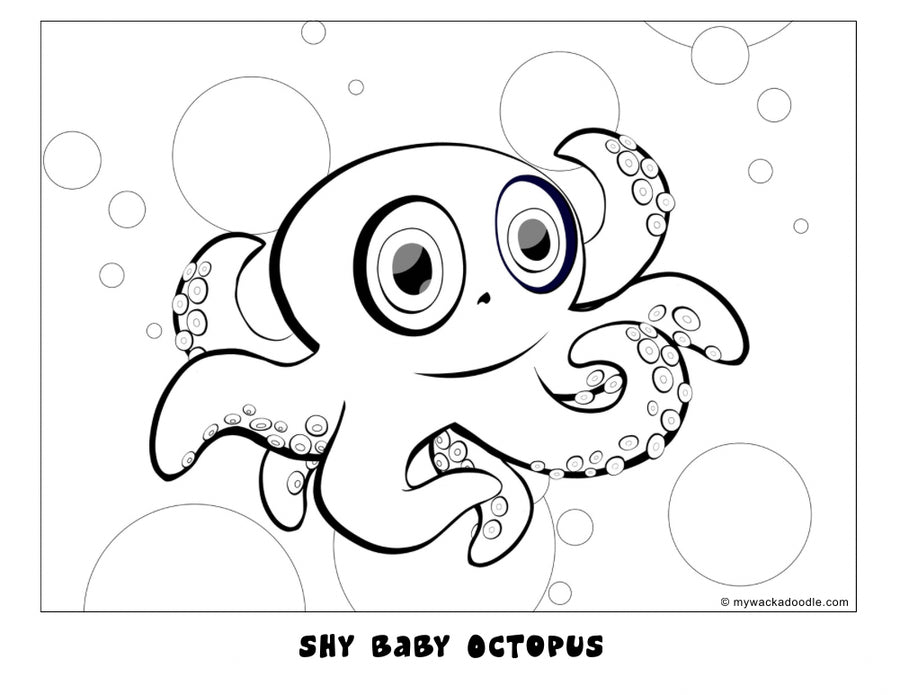FREE Baby Octopus Coloring Page (Digital Download)