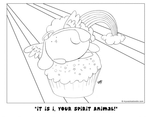 FREE Angel Bunny Coloring Page (Digital Download)