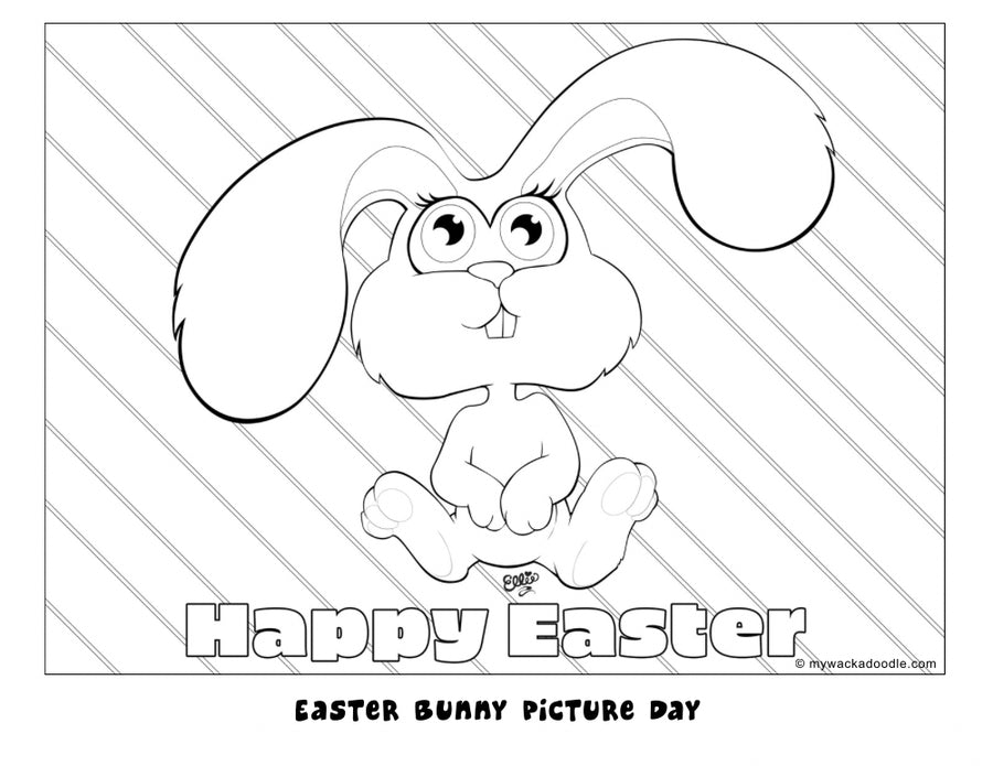 FREE Easter Bunny Coloring Page (Digital Download)