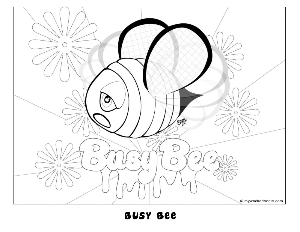FREE Busy Bee Coloring Page (Digital Download)