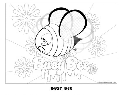 FREE Busy Bee Coloring Page (Digital Download)