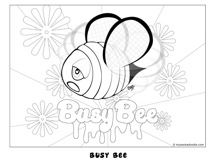 FREE Busy Bee Coloring Page (Digital Download)