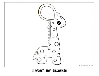 FREE Baby Giraffe Coloring Page (Digital Download)