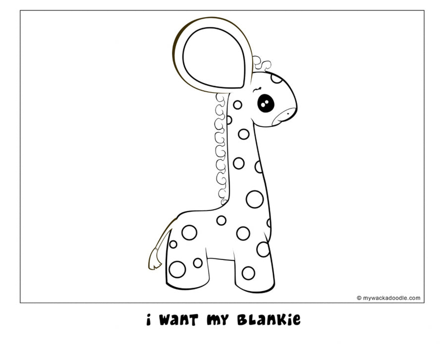 FREE Baby Giraffe Coloring Page (Digital Download)