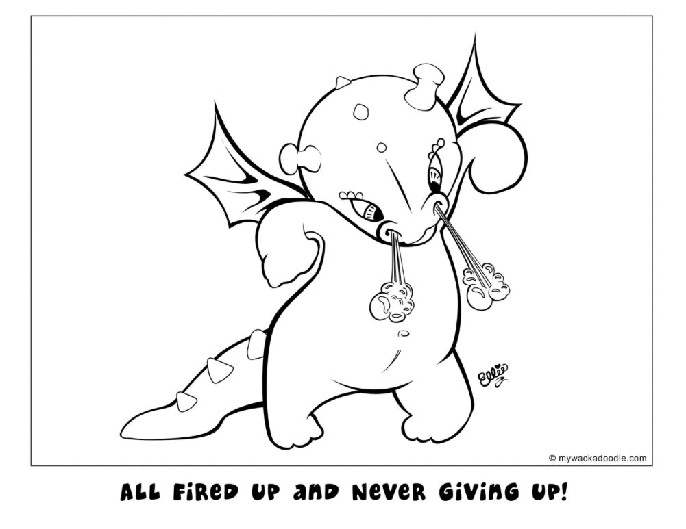 FREE Baby Dragon Coloring Page (Digital Download)