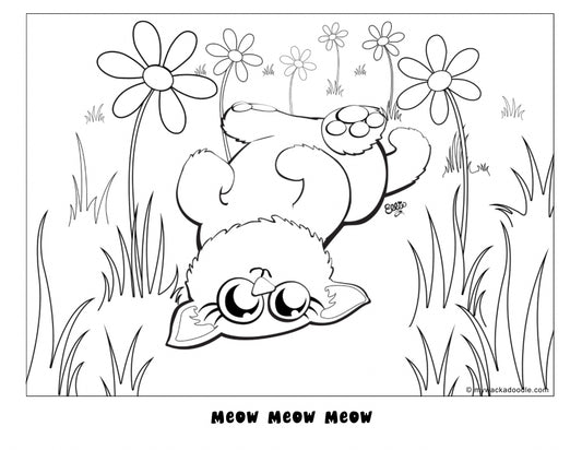 FREE Cuddly Kitten Coloring Page (Digital Download)