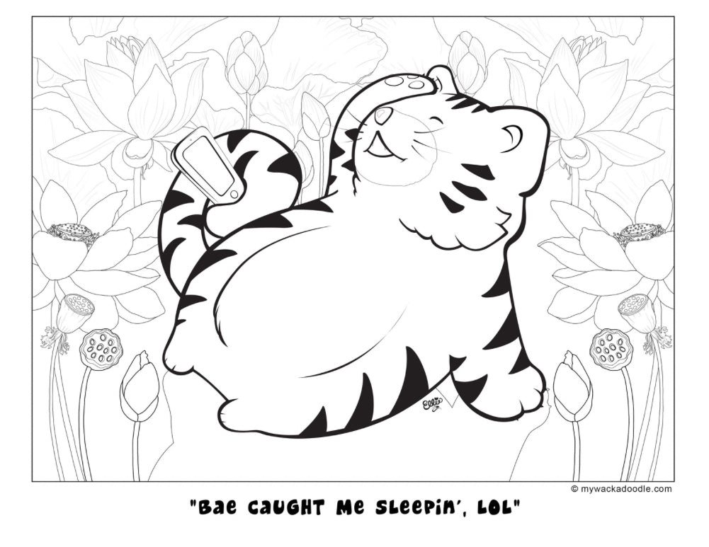 FREE Insta Tiger Coloring Page (Digital Download)