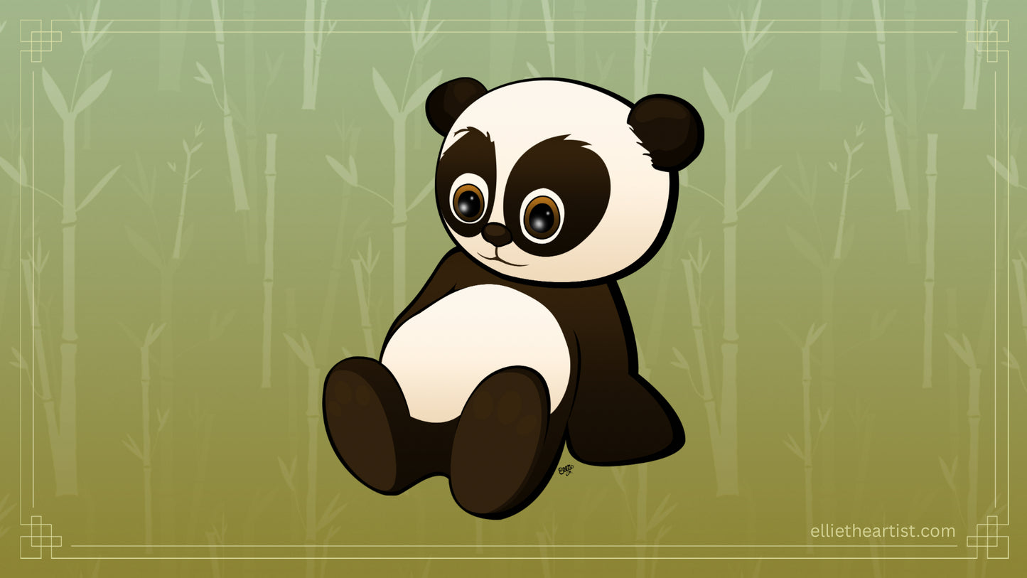 FREE Baby Panda Desktop Wallpaper (Digital Download)