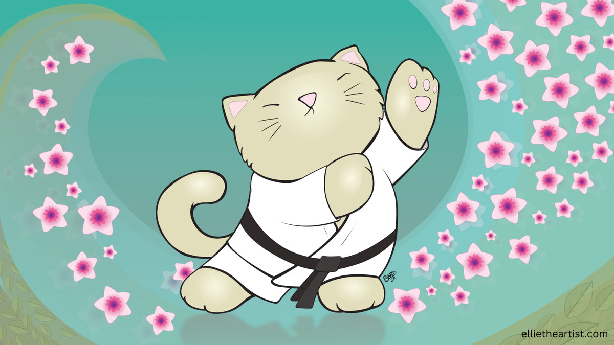 FREE Tai Chi Kitty Desktop Wallpaper (Digital Download)
