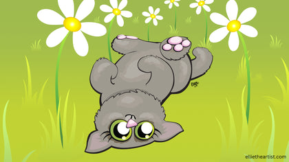 FREE Cuddly Kitten Desktop Wallpaper (Digital Download)