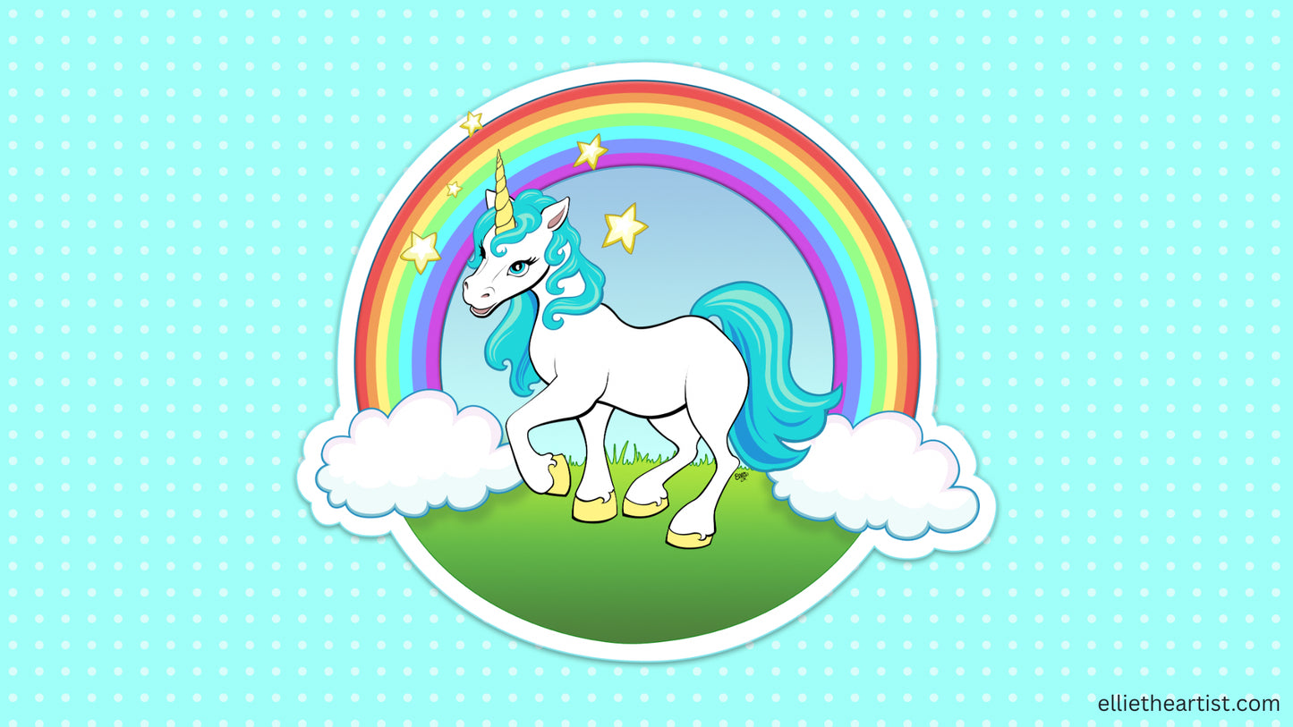 FREE Magical Unicorn Desktop Wallpaper (Digital Download)