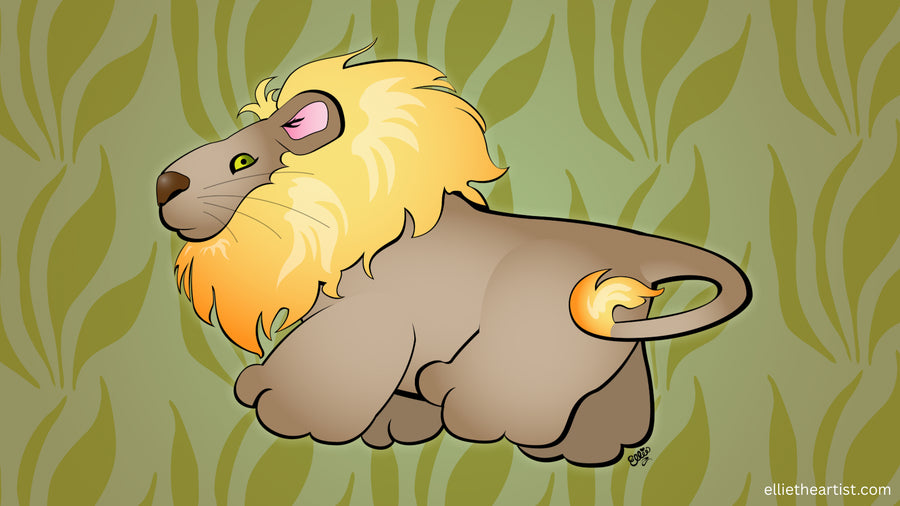 FREE Mr. Lion Wasn’t Expecting You Desktop Wallpaper (Digital Download)