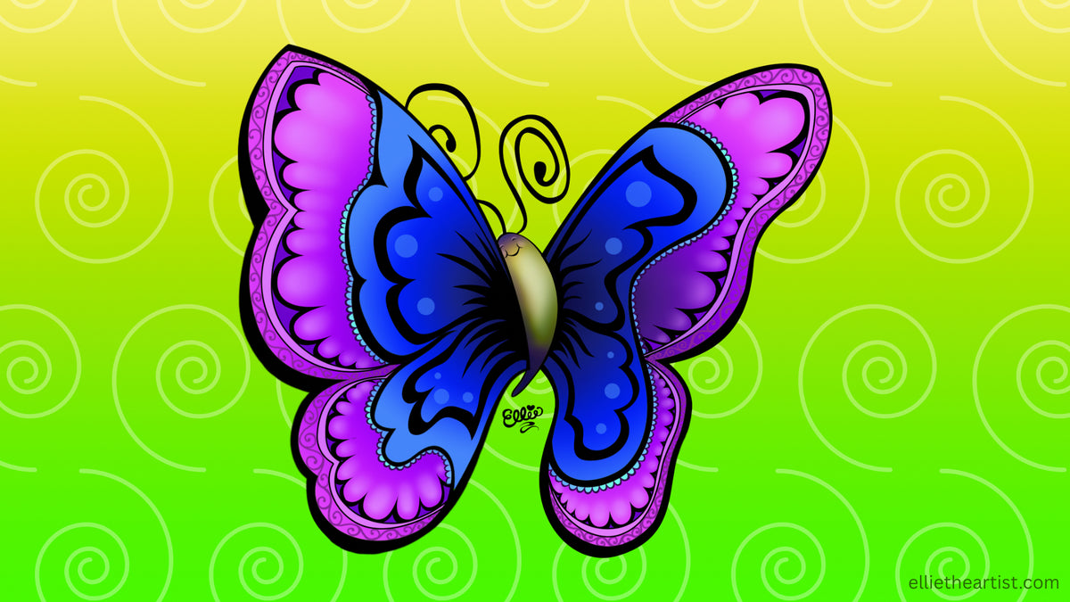 FREE Joyful Butterfly Desktop Wallpaper (Digital Download)