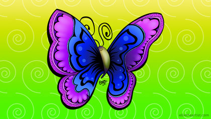 FREE Joyful Butterfly Desktop Wallpaper (Digital Download)