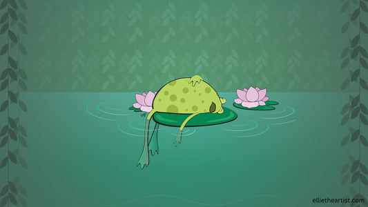 FREE Frog on a Lily Pad Desktop Wallpaper (Digital Download)