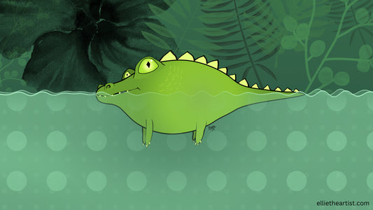 FREE Gator in the Swamp Desktop Wallpaper (Digital Download)