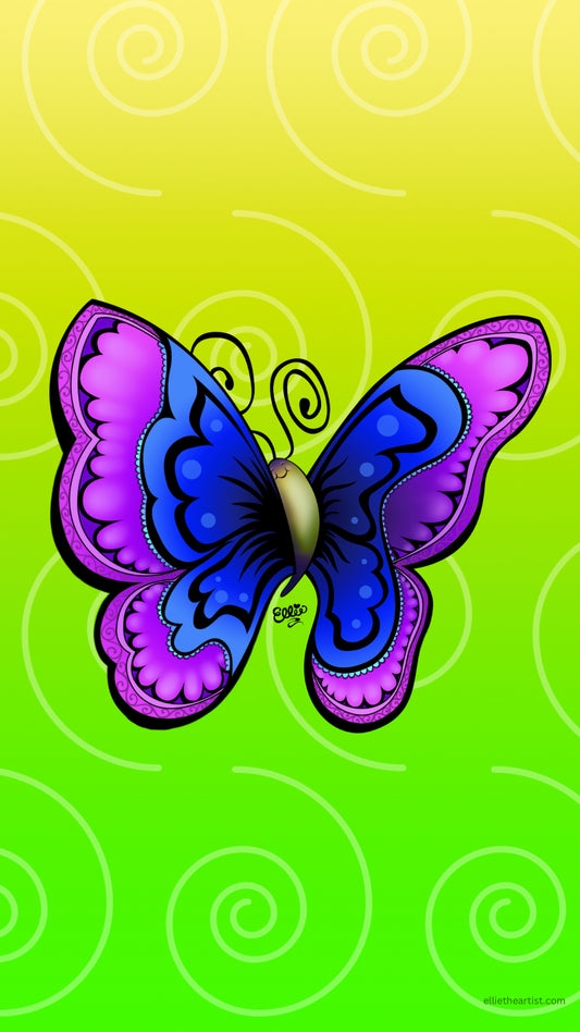 FREE Joyful Butterfly Phone Wallpaper (Digital Download)