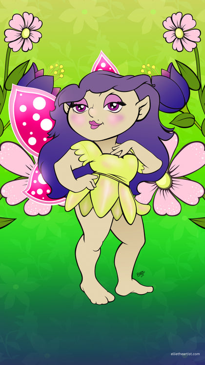 FREE Sassy Fairy Phone Wallpaper (Digital Download)