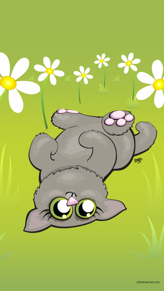 FREE Cuddly Kitten Phone Wallpaper (Digital Download)