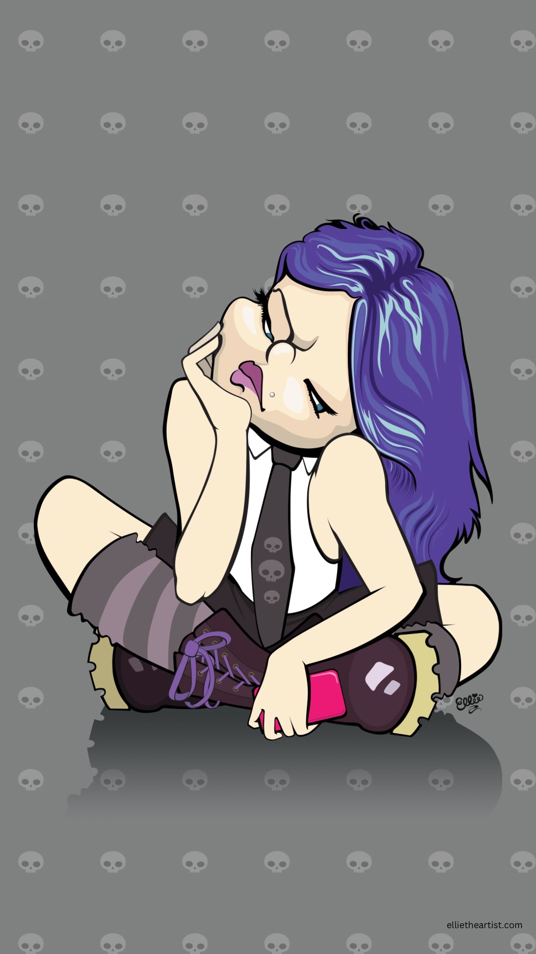 FREE Goth Girl Phone Wallpaper (Digital Download)