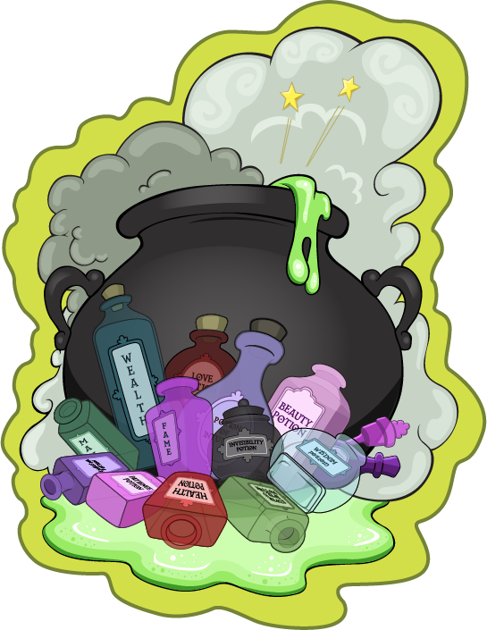 STICKER PACK: Witches Potion Shop, Witches and Cauldron | 4-Pack