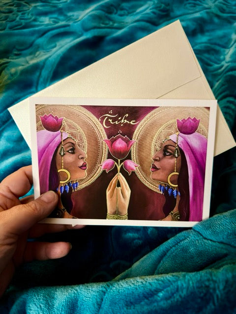 GREETING CARD: 'Tribe' Fine Art Painting