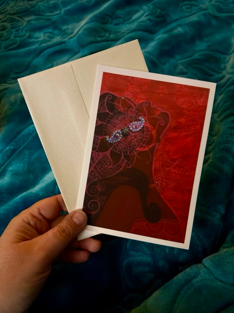 GREETING CARD: 'Listen' Fine Art Painting