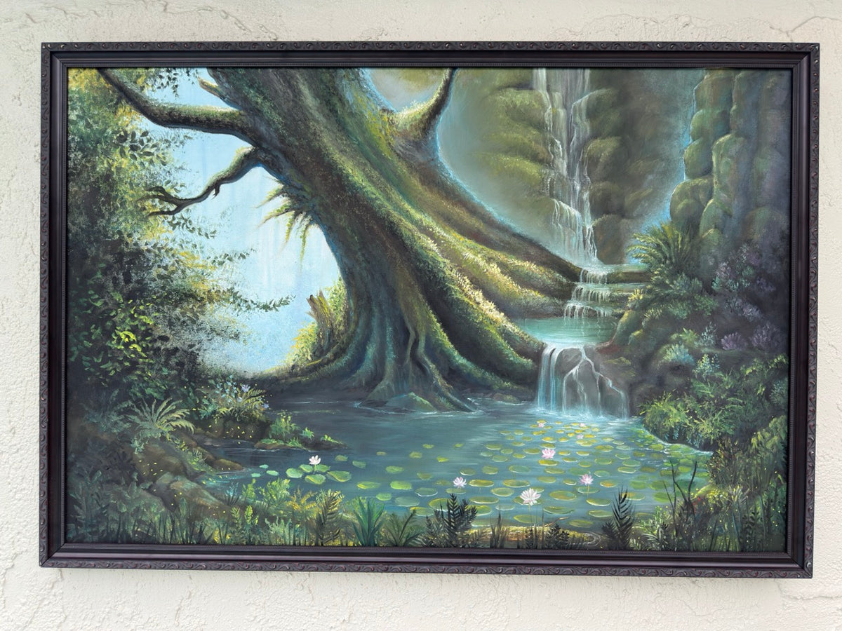 ORIGINAL PAINTING: 'Mossy Tree in the Old Forest' Fine Art Painting