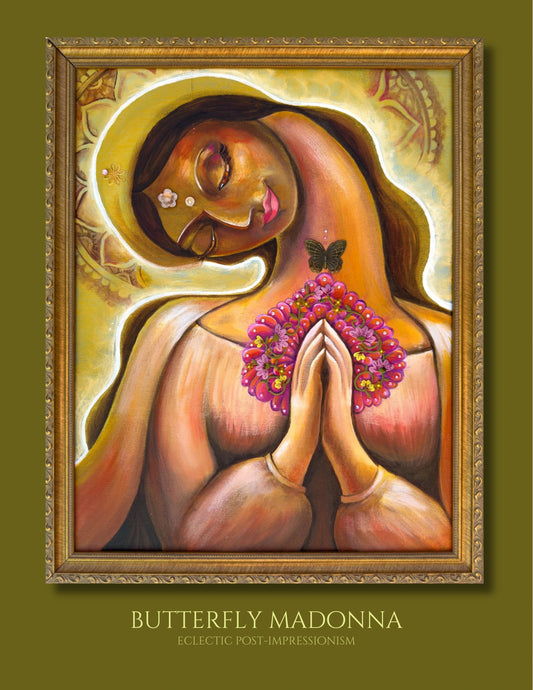 GREETING CARD: 'Butterfly Madonna' Greeting Card on Fine Art Paper with Envelope (5x7in.)