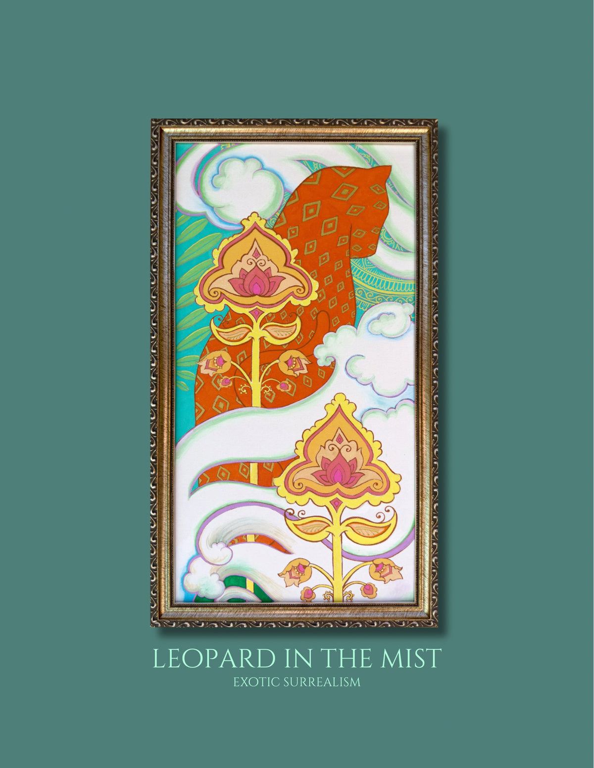GREETING CARD: 'Leopard in the Mist' Greeting Card on Fine Art Paper with Envelope (5x7in.)